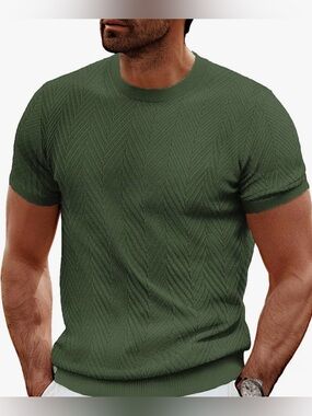 PAUL JONES Men's Short Sleeve Knit Crewneck Shirt